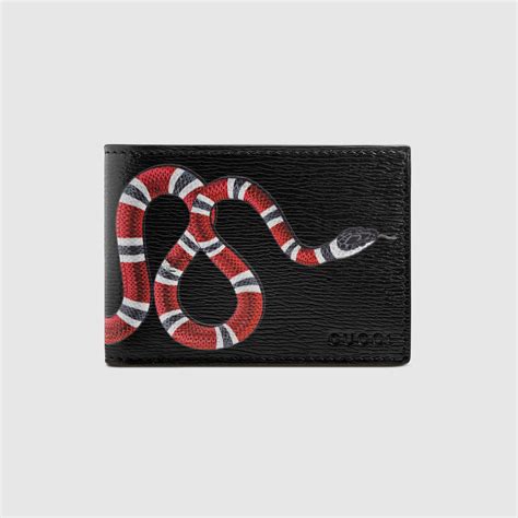 gucci snake wallet leather|gucci wallet snake original.